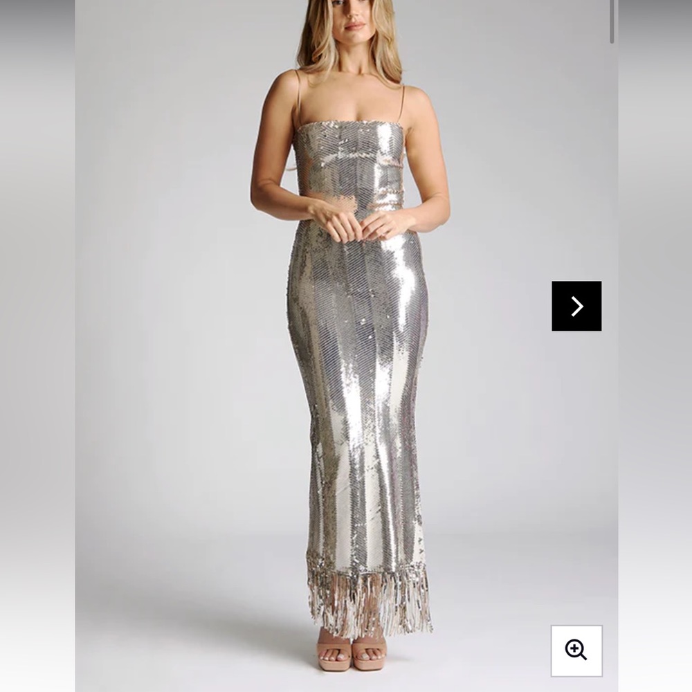 Vesper Melody Gold Sequin Midaxi Dress